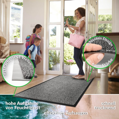 Fußmatte Schmutzfangmatte | Als Fußabtereter & Läufer für Eingangsbereiche