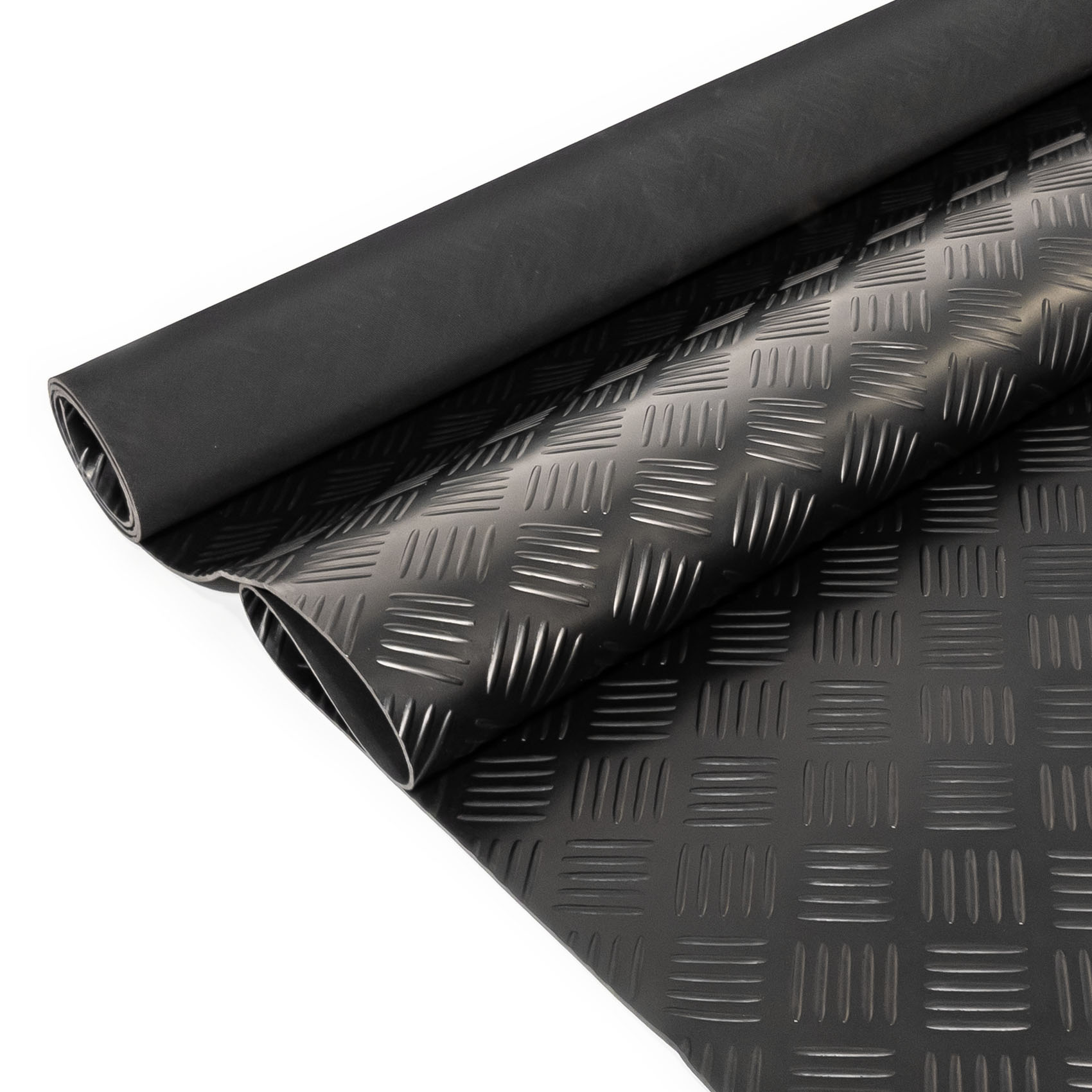 SBR Gummimatte Meterware Gummi Bodenbelag Tränen Riffelblech Optik Schwarz 3mm 100cm Breite