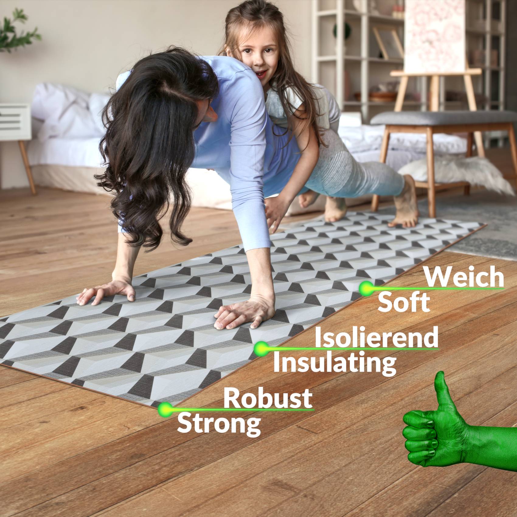 BRHF4107_81a Küchenläufer Flurteppich Küchenteppich Motivdruck Illusion 3D Flur Teppich Läufer rutschfest abwaschbar