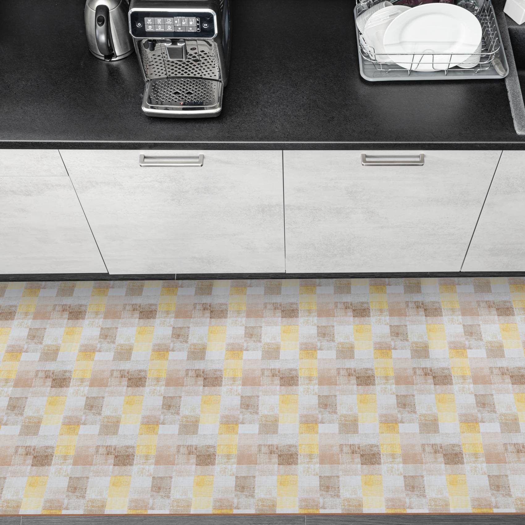 BRHF6064_12K Küchenläufer Küchenteppich Läufer Flurteppich Mosaik Bunt Teppichläufer