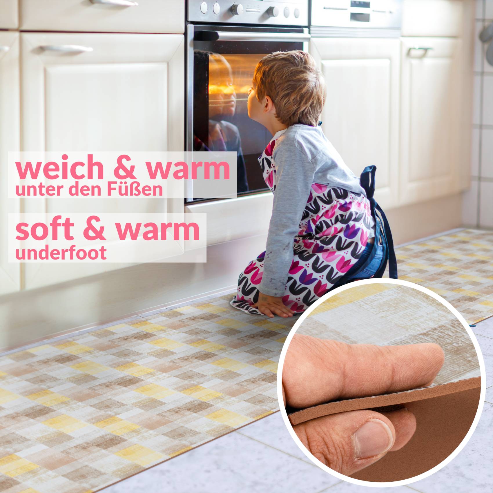 BRHF6064_15 Küchenläufer Küchenteppich Läufer Flurteppich Mosaik Bunt Teppichläufer