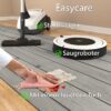Küchenläufer Teppich Läufer Flurteppich waschbar rutschfest Holzoptik Grau Breite 65cm – 100x65cm