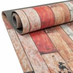Küchenläufer Teppich Läufer  Flurteppich waschbar rutschfest Holzoptik Breite 65cm