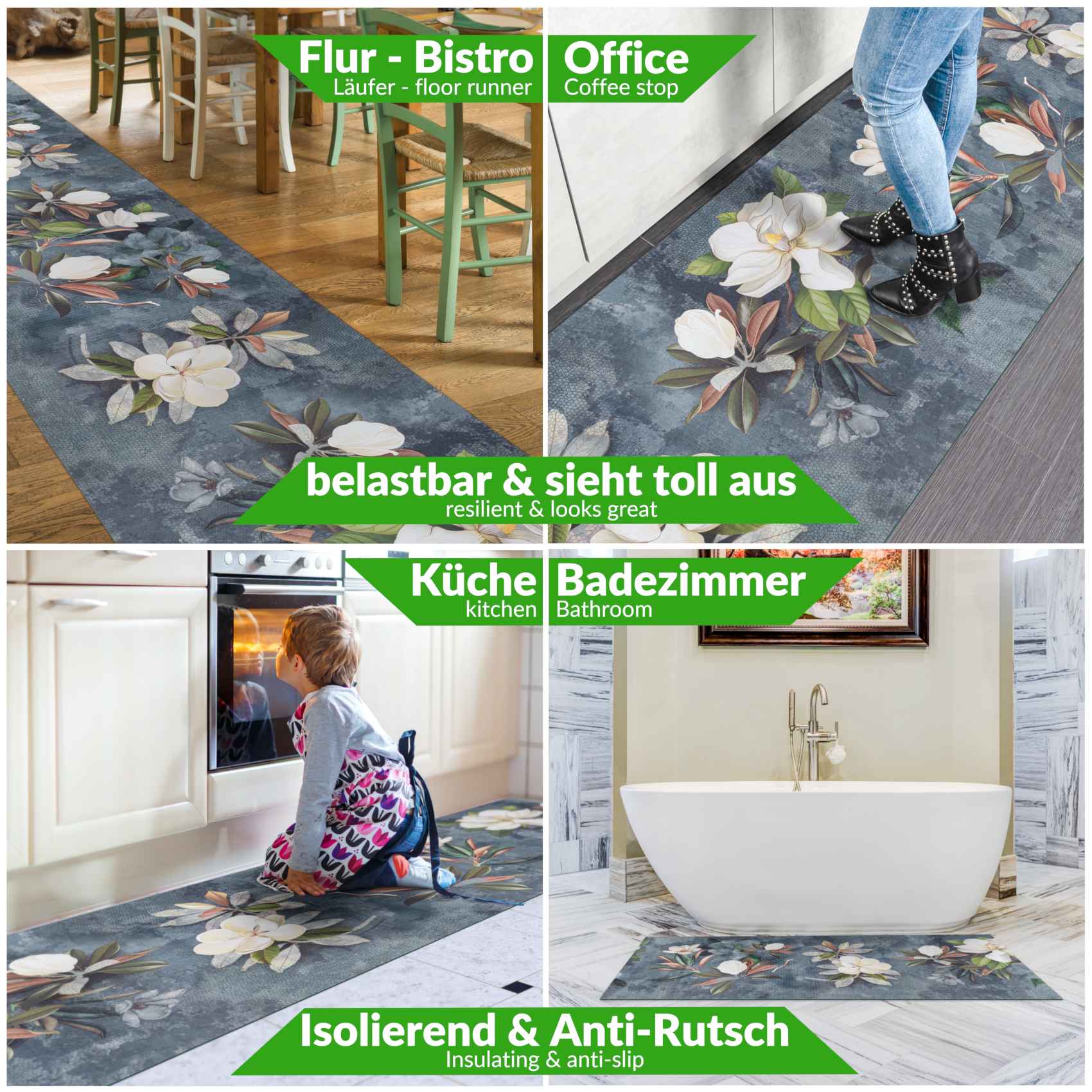 3442200_Product Küchenläufer Küchenteppich Läufer Flur Teppichläufer Sprinty Magnolia 52cm Breite