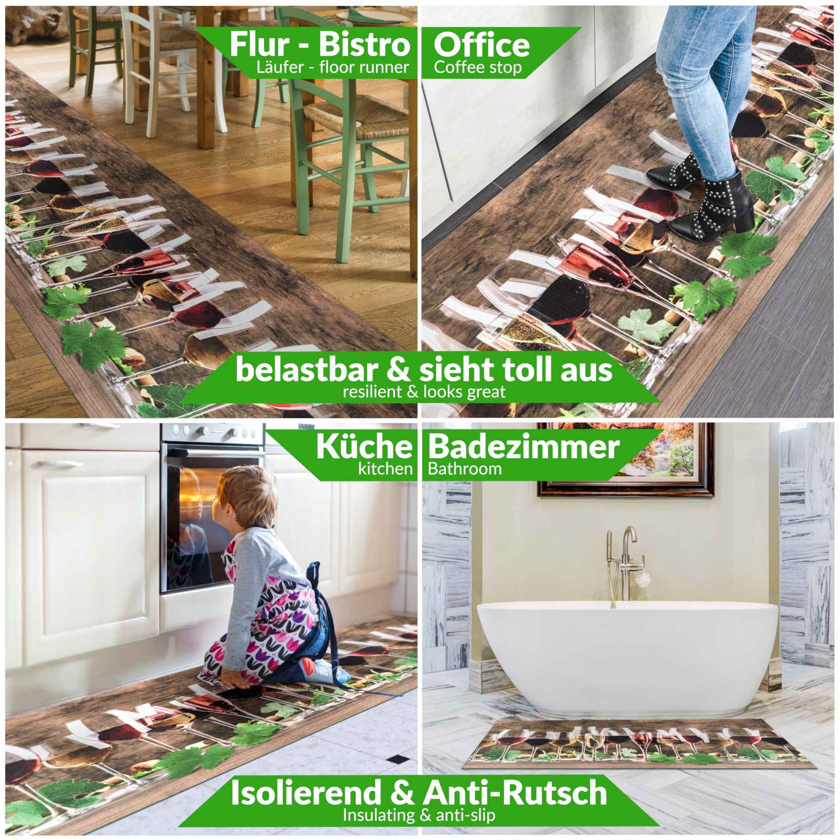 3442224_Product Küchenläufer Küchenteppich Läufer Flur Teppichläufer Sprinty Degustazioni 52cm Breite