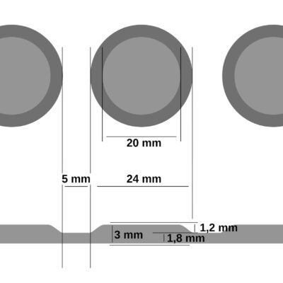 TPE Gummimatten Boden Gummiläufer Grün Noppen Bodenbelag 3mm -100 cm Breit