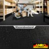 PVC Bodenbelag Vinylboden Riffelblechoptik Schwarz 1mm Antirutschmatte Meterware 140cm Breit – 100x140cm