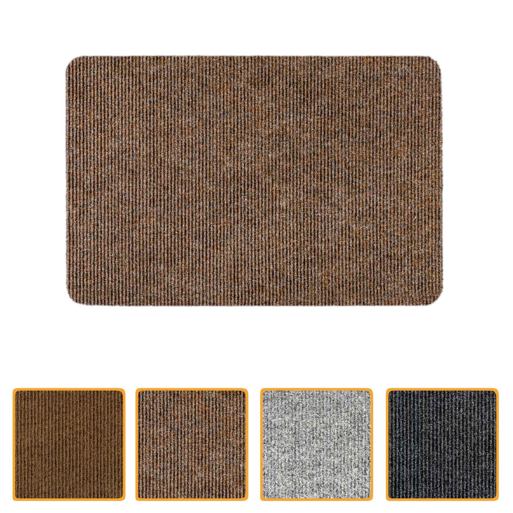 Schmutzfangmatte Fußmatte Fußabtreter STRIBET Mehrfarbig Dunkelbraun 40x60cm