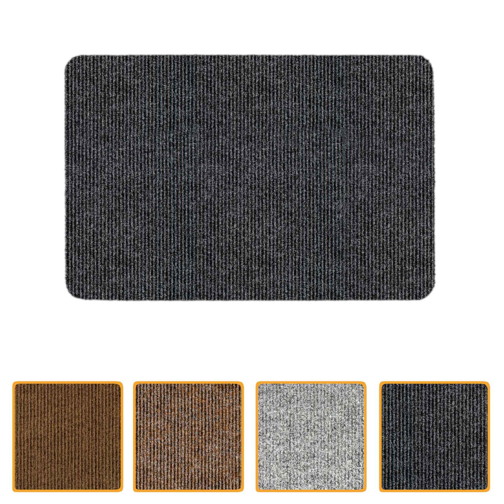 Schmutzfangmatte Fußmatte Fußabtreter STRIBET Mehrfarbig Schwarz 40x60cm