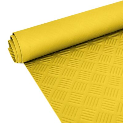 Gummimatten Meterware TPE Gelb Riffelblechoptik geruchsarm Gummi Stärke: 3mm -100 cm Breit Rollenware