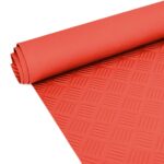 TPE Gummimatten geruchsarm Meterware Riffelblechoptik Rot Gummi 3mm -100 cm breit Rollenware