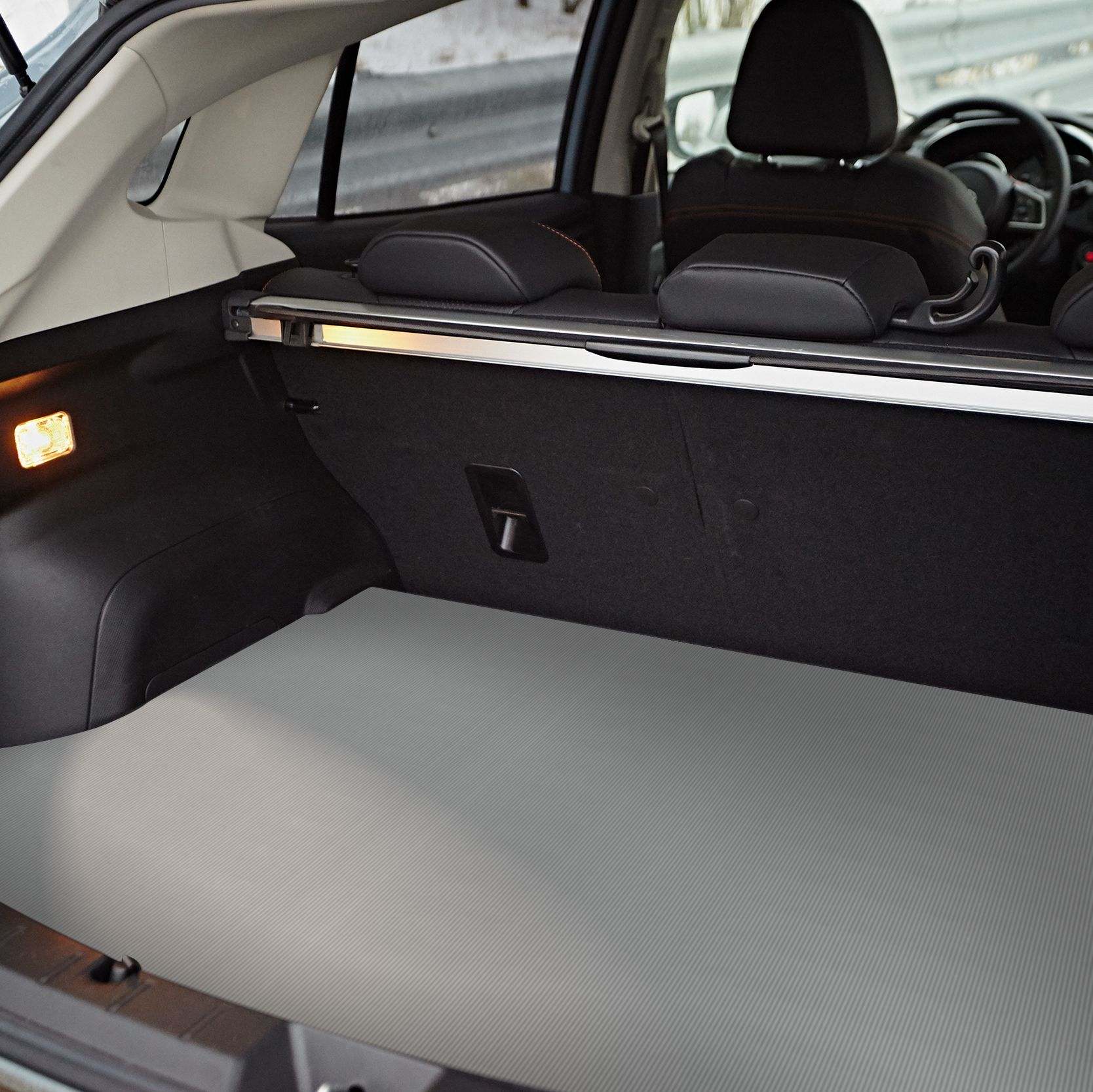 TFRGRA_KofferSQ Gummimatte Gummiläufer Feinriefen Grau 3mm 100cm Breit auf TPE, Geruchslos – Bodenbelag, Bodenmatte