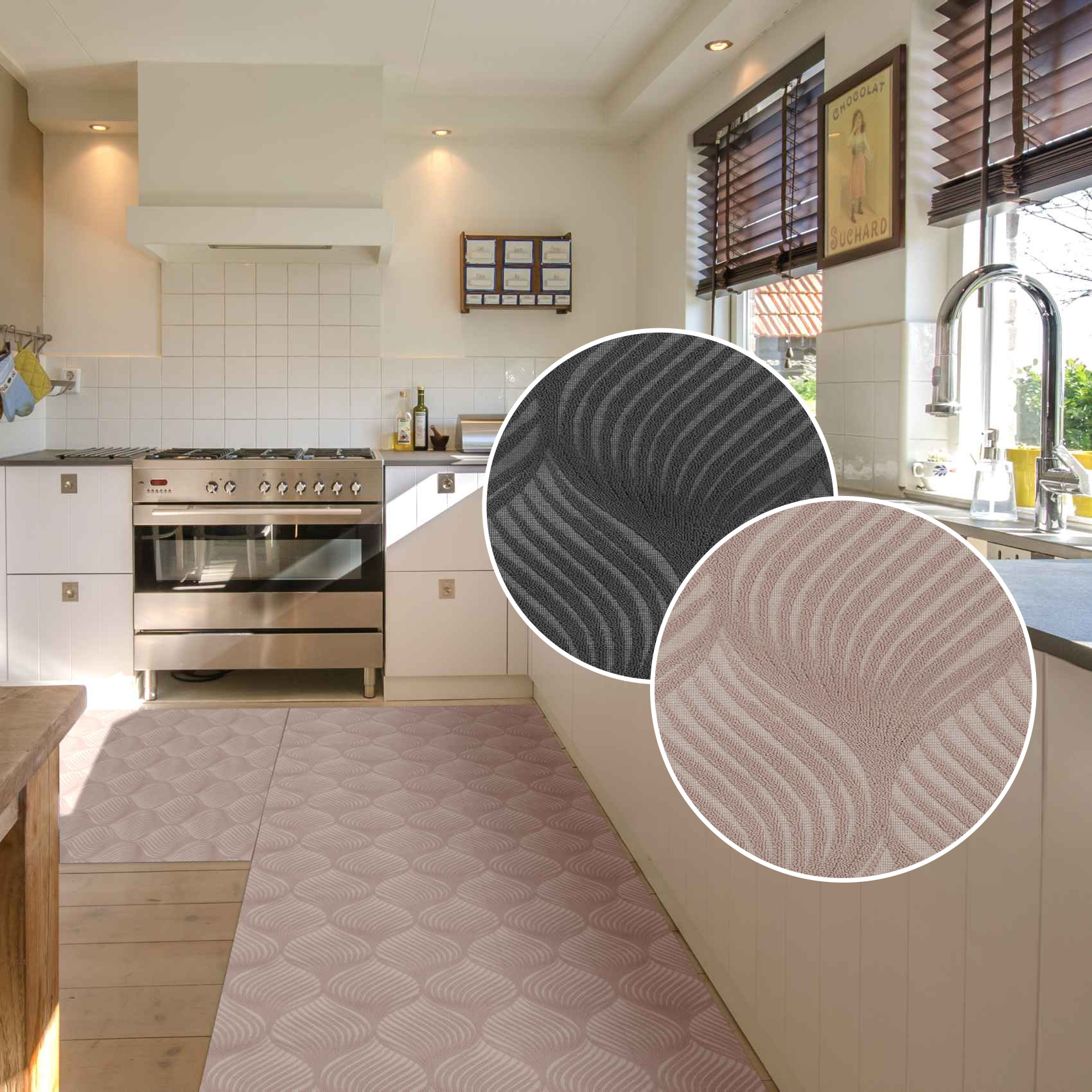 Teppichläufer Flur Läufer Küchenläufer Sauberlaufmatte Teppich Flur abwaschbar Textil Baker Breite 100cm