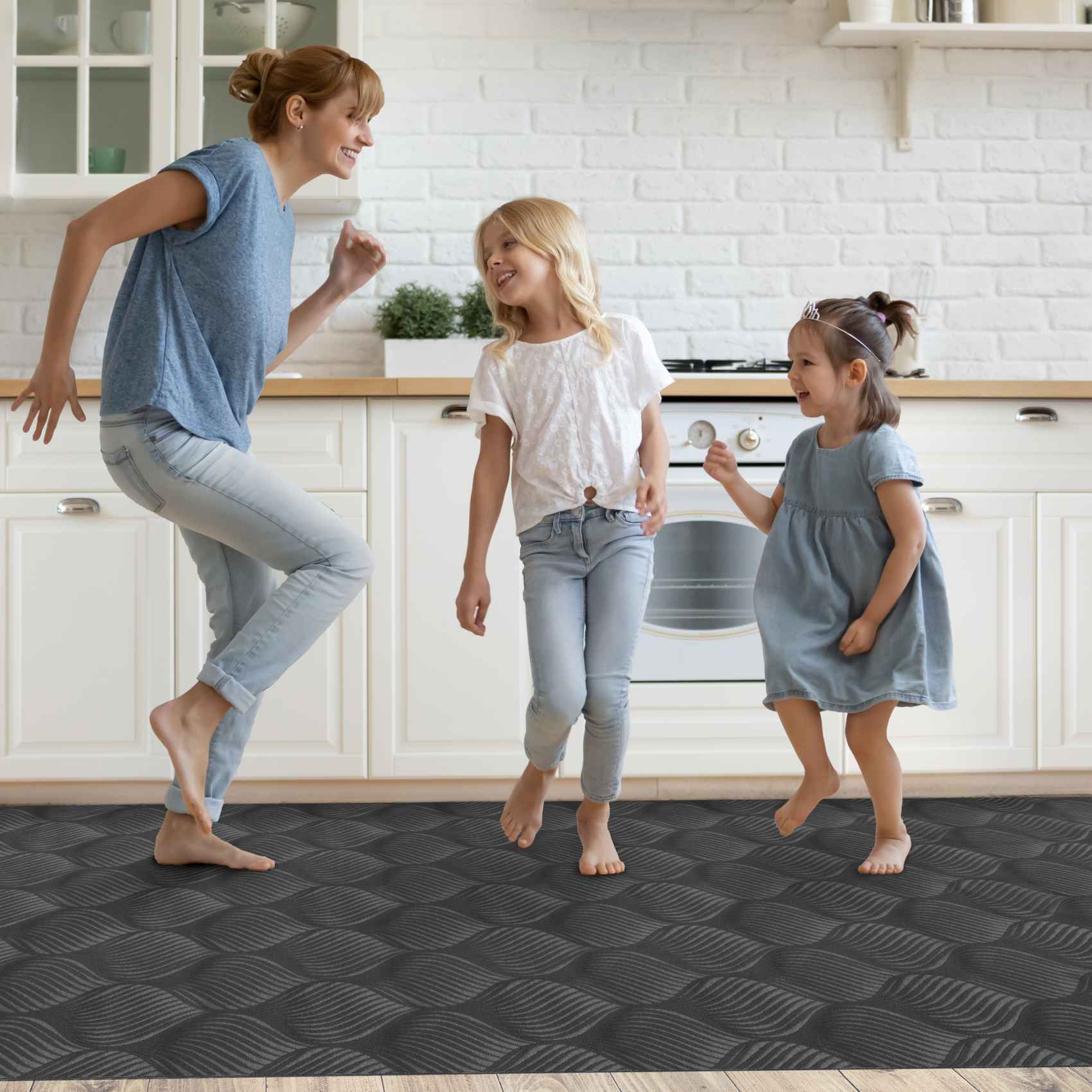 Teppichläufer Flur Läufer Küchenläufer Sauberlaufmatte Teppich Flur abwaschbar Textil Baker Breite 100cm