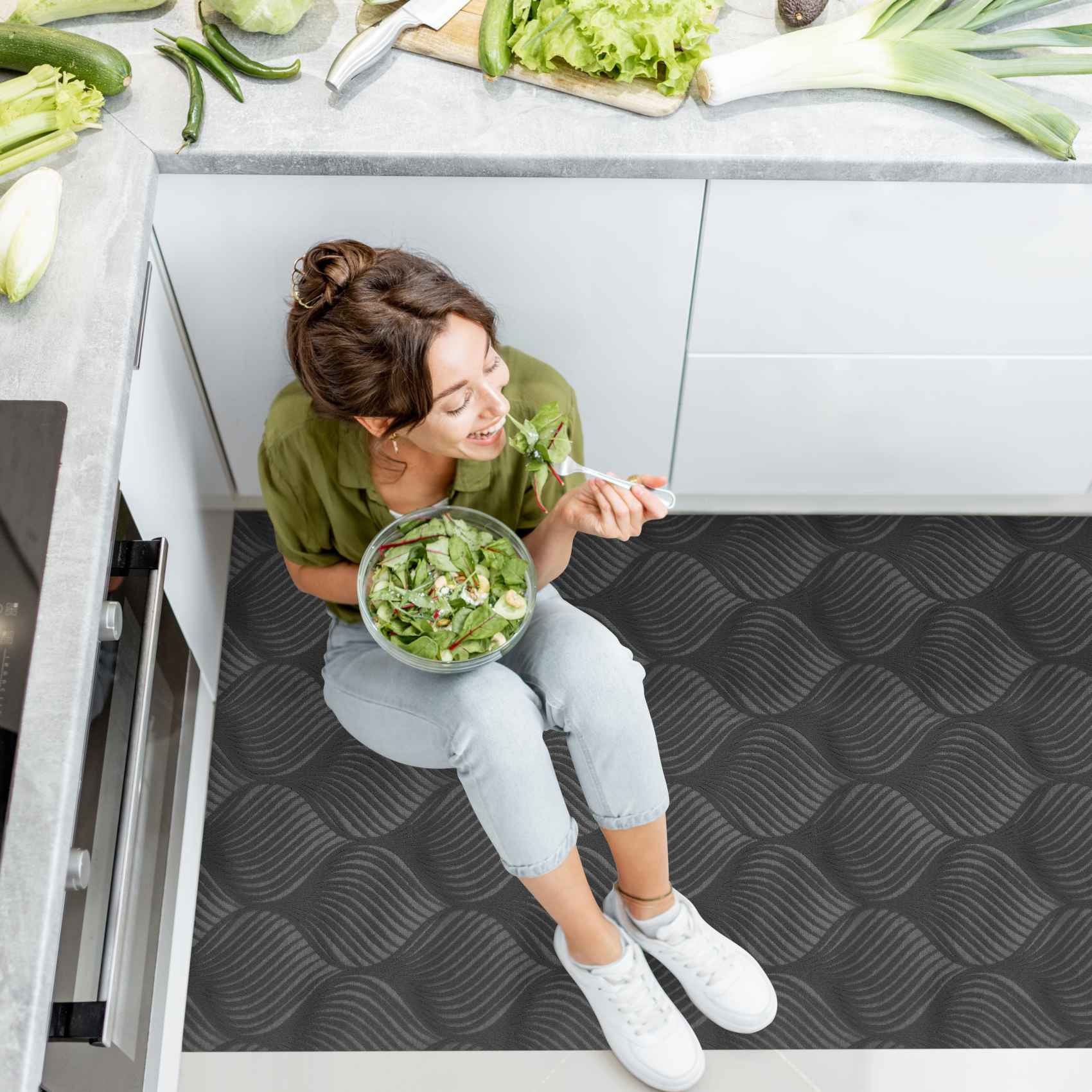 Teppichläufer Flur Läufer Küchenläufer Sauberlaufmatte Teppich Flur abwaschbar Textil Baker Breite 100cm