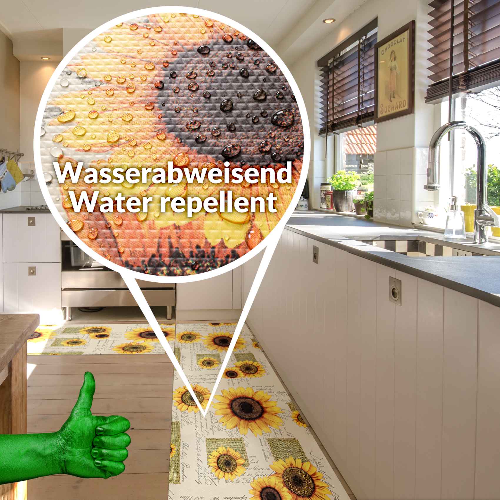 GIMMY022_17W-jpg Küchenläufer Küchenteppich Toscana pflegeleicht rutschfest abwaschbar Läufer Flur