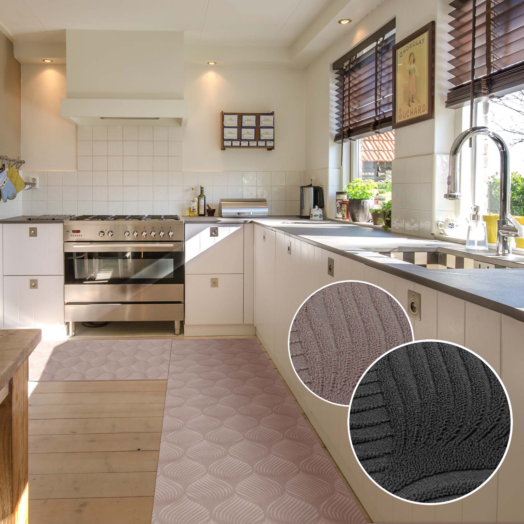 Teppichläufer Flur Läufer Küchenläufer Sauberlaufmatte Teppich Flur abwaschbar Textil Baker Breite 67cm