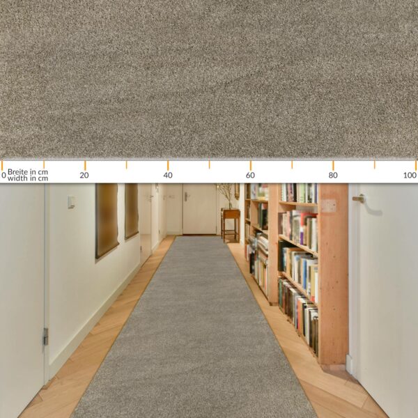 Teppich Wohnzimmer Kurzflor Teppich Getuftet Teppichboden Princess 2 Farben Breite 100cm – Grau, 100x100cm