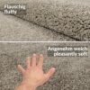 Teppich Wohnzimmer Kurzflor Teppich Getuftet Teppichboden Princess 2 Farben Breite 100cm – Grau, 100x100cm