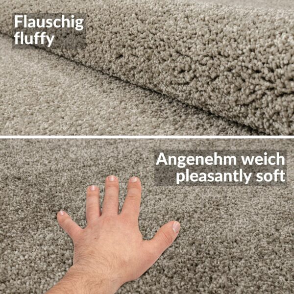 Teppich Wohnzimmer Kurzflor Teppich Getuftet Teppichboden Princess 2 Farben Breite 100cm – Grau, 100x100cm