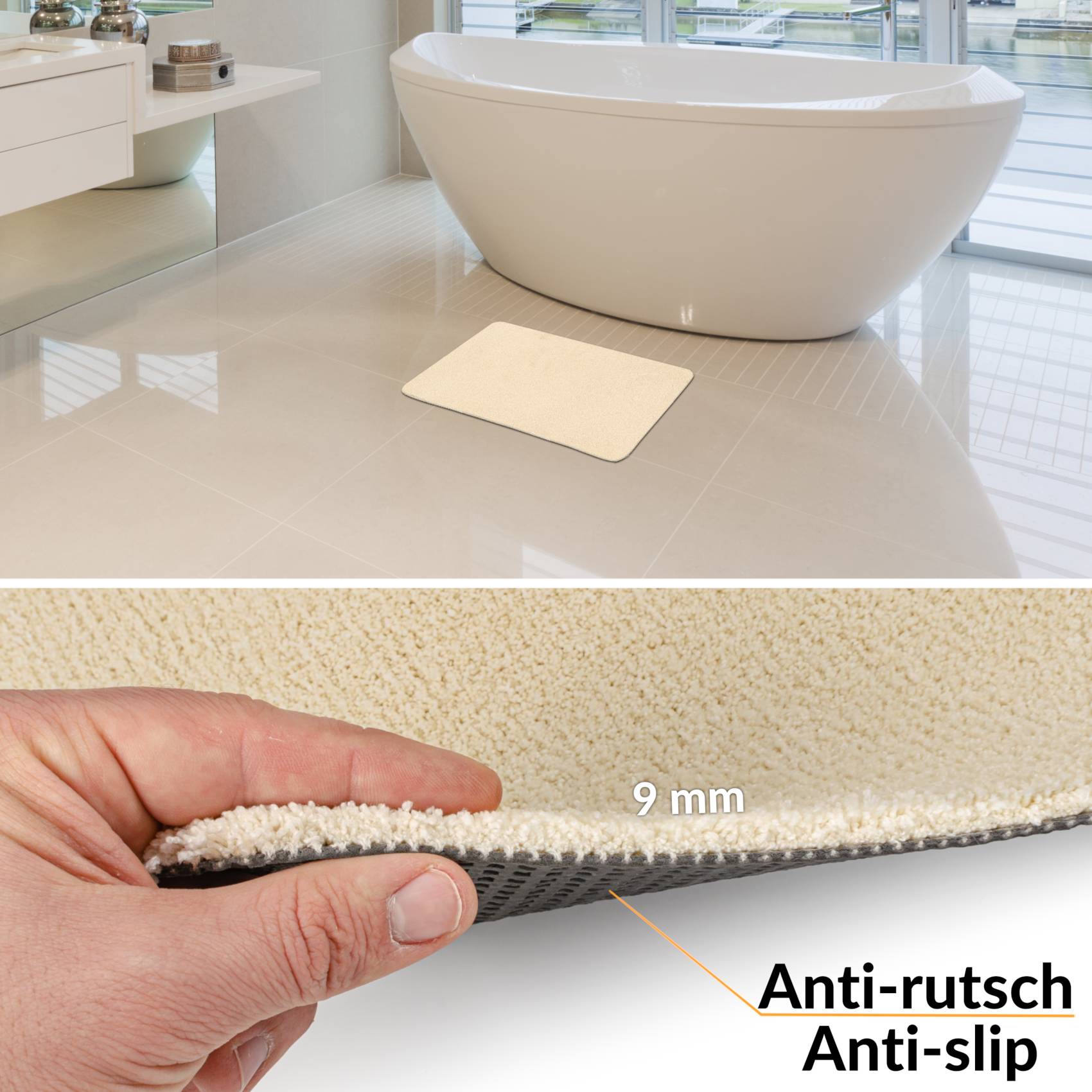NVSWI-070-040-060_30G Teppich Wohnzimmer Kurzflor Teppich Getuftet Teppichboden Sweethome 3 Farben Breite 100cm