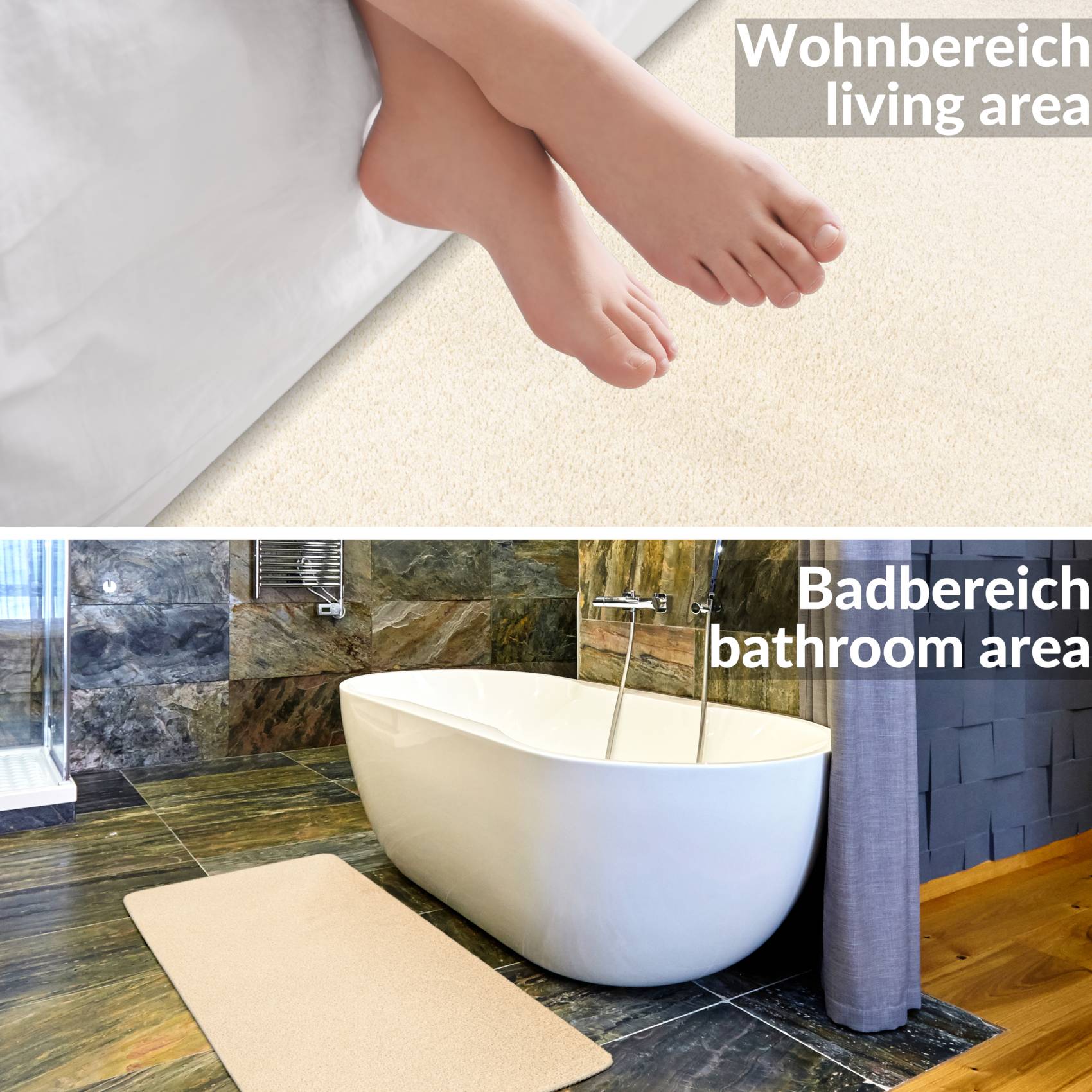 NVSWI-070-040-080_50G Teppich Wohnzimmer Kurzflor Teppich Getuftet Teppichboden Sweethome 3 Farben Breite 100cm