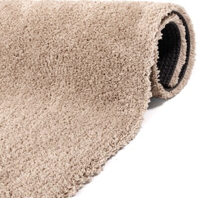 Teppich Wohnzimmer Kurzflor Teppich Getuftet Teppichboden Sweethome 3 Farben Breite 100cm – Beige, 400x100cm