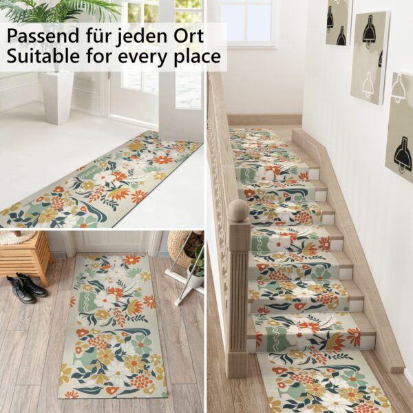 Küchenläufer waschbar Textil + PVC Küchenteppich rutschfest Sprinty Prato Mehrfarbig 50cm Breit – 100x52cm