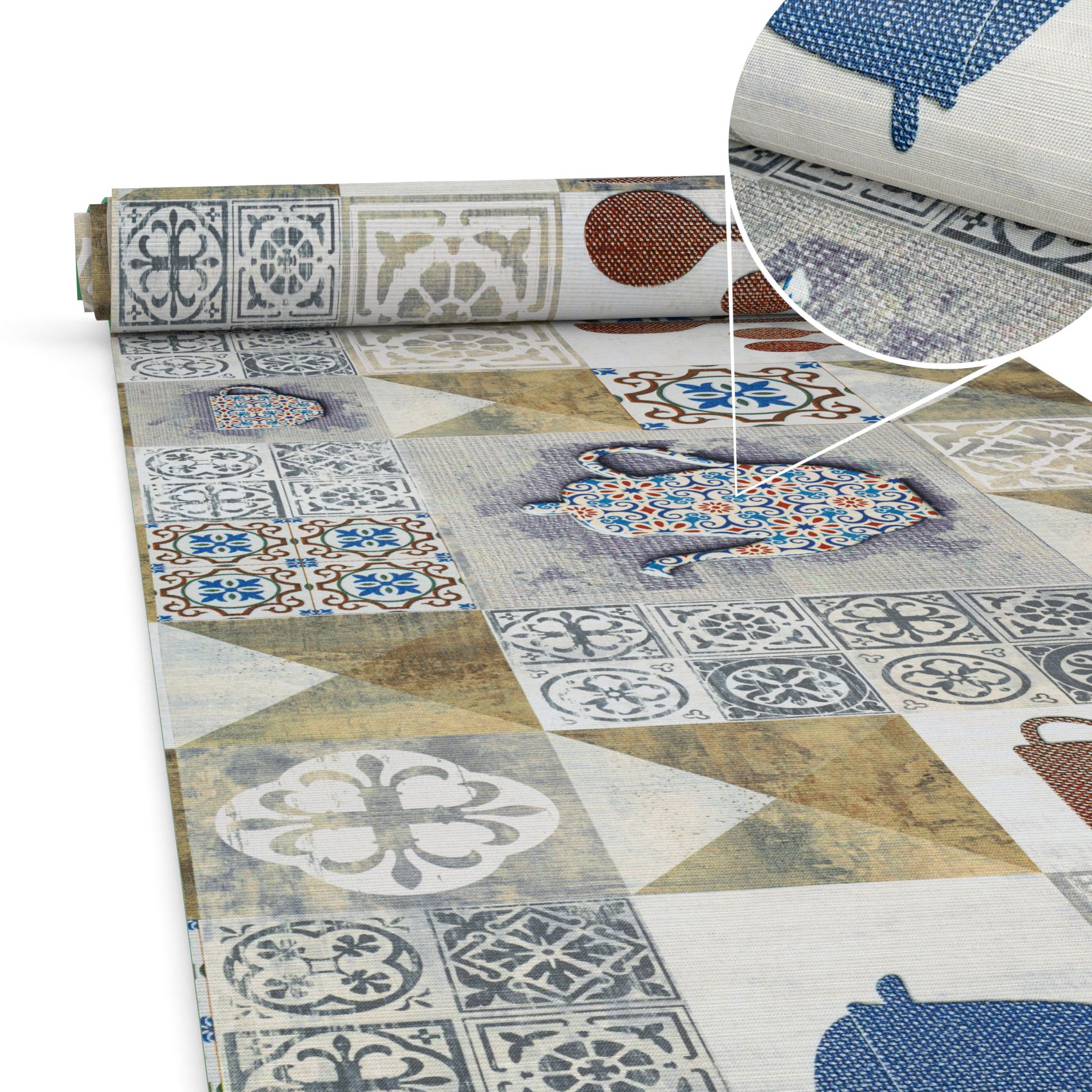 SPRINT14_11-jpg Küchenläufer waschbar Textil + PVC Küchenteppich rutschfest Sprinty Chicco Doro Mehrfarbig 50cm Breit