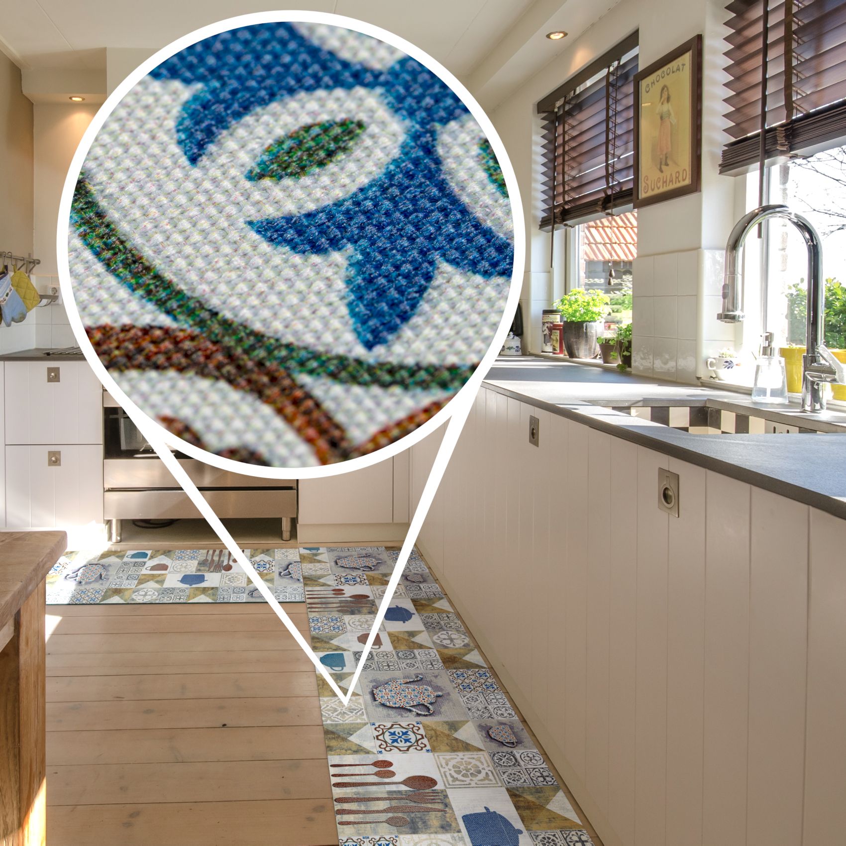 SPRINT14_17-jpg Küchenläufer waschbar Textil + PVC Küchenteppich rutschfest Sprinty Chicco Doro Mehrfarbig 50cm Breit