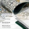 Küchenläufer waschbar Textil + PVC Küchenteppich rutschfest Sprinty Chicco Doro Mehrfarbig 50cm Breit – 100x52cm