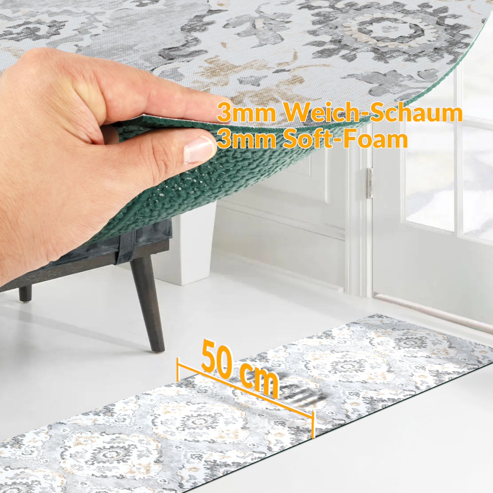 SPRINT18_23-jpg Küchenläufer Küchenteppich Läufer Flur Teppichläufer Sprinty Ofelia Lilla 50cm Breit