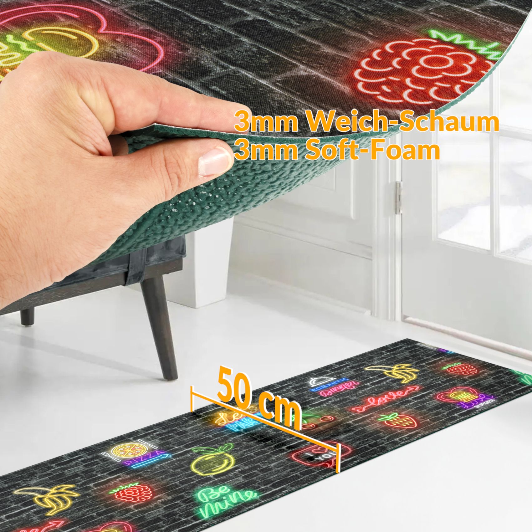 SPRINT28_23-jpg Küchenläufer Küchenteppich Läufer Flur Teppichläufer Sprinty Party Mehrfarbig 50cm Breit