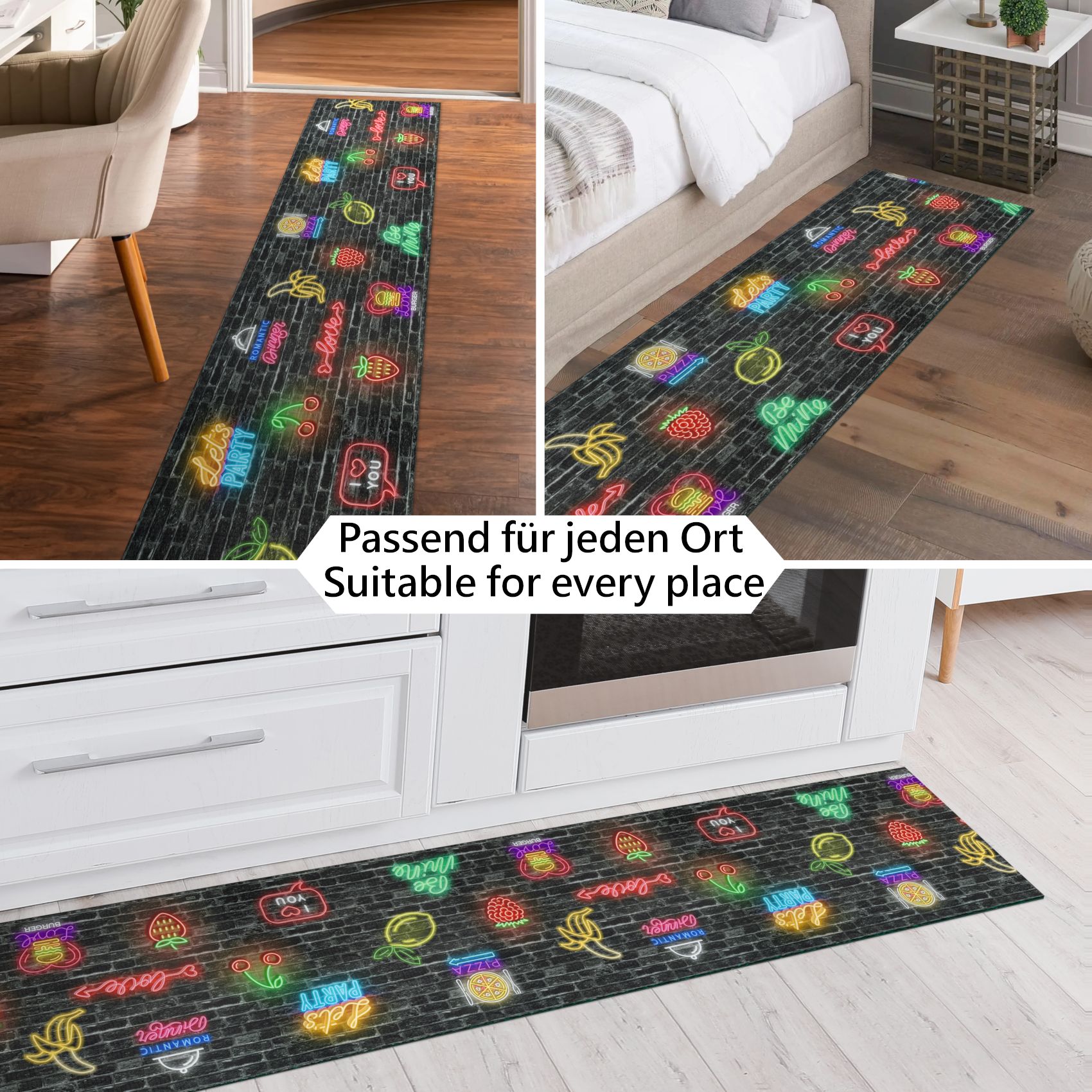 SPRINT28_40-jpg Küchenläufer Küchenteppich Läufer Flur Teppichläufer Sprinty Party Mehrfarbig 50cm Breit