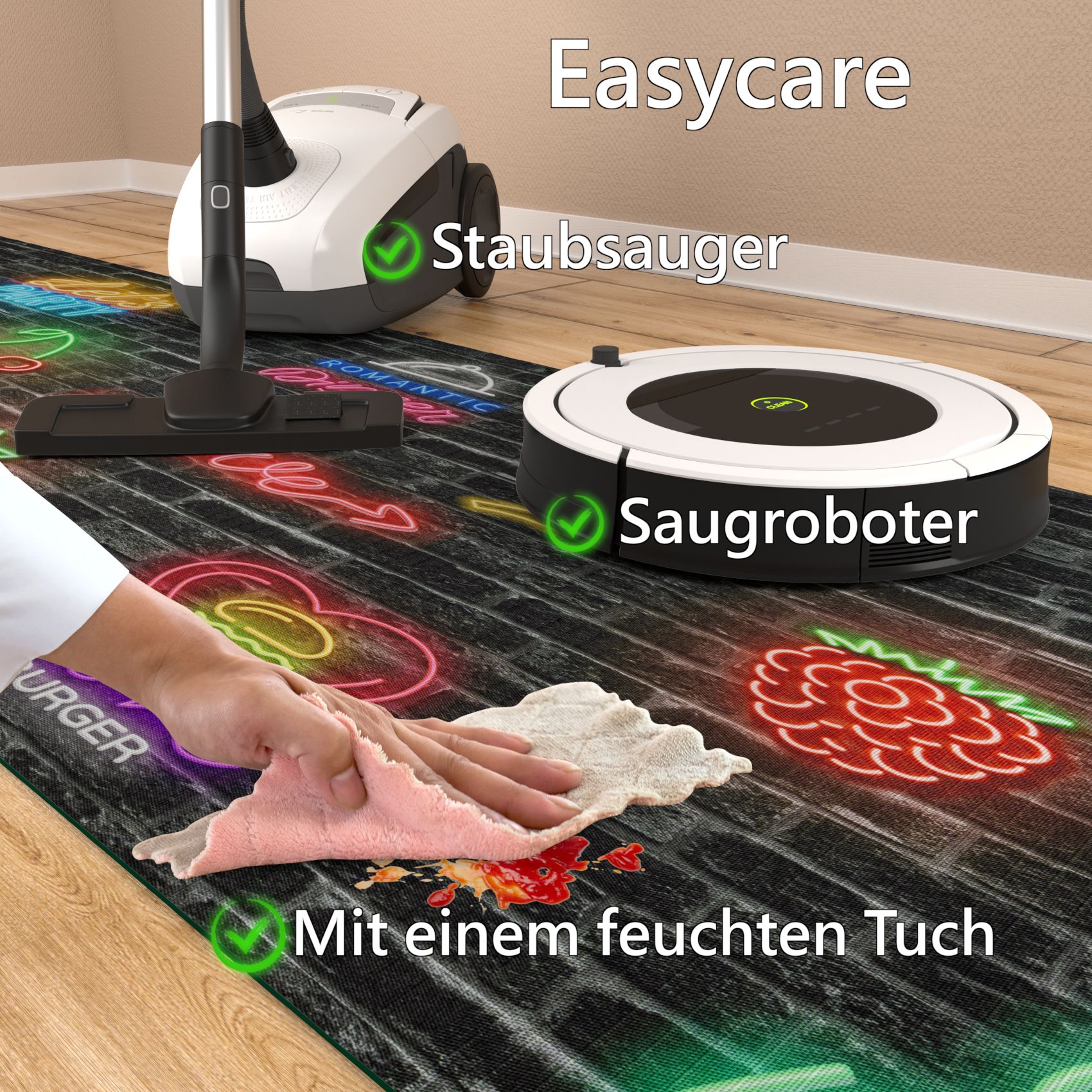 SPRINT28_70-jpg Küchenläufer Küchenteppich Läufer Flur Teppichläufer Sprinty Party Mehrfarbig 50cm Breit