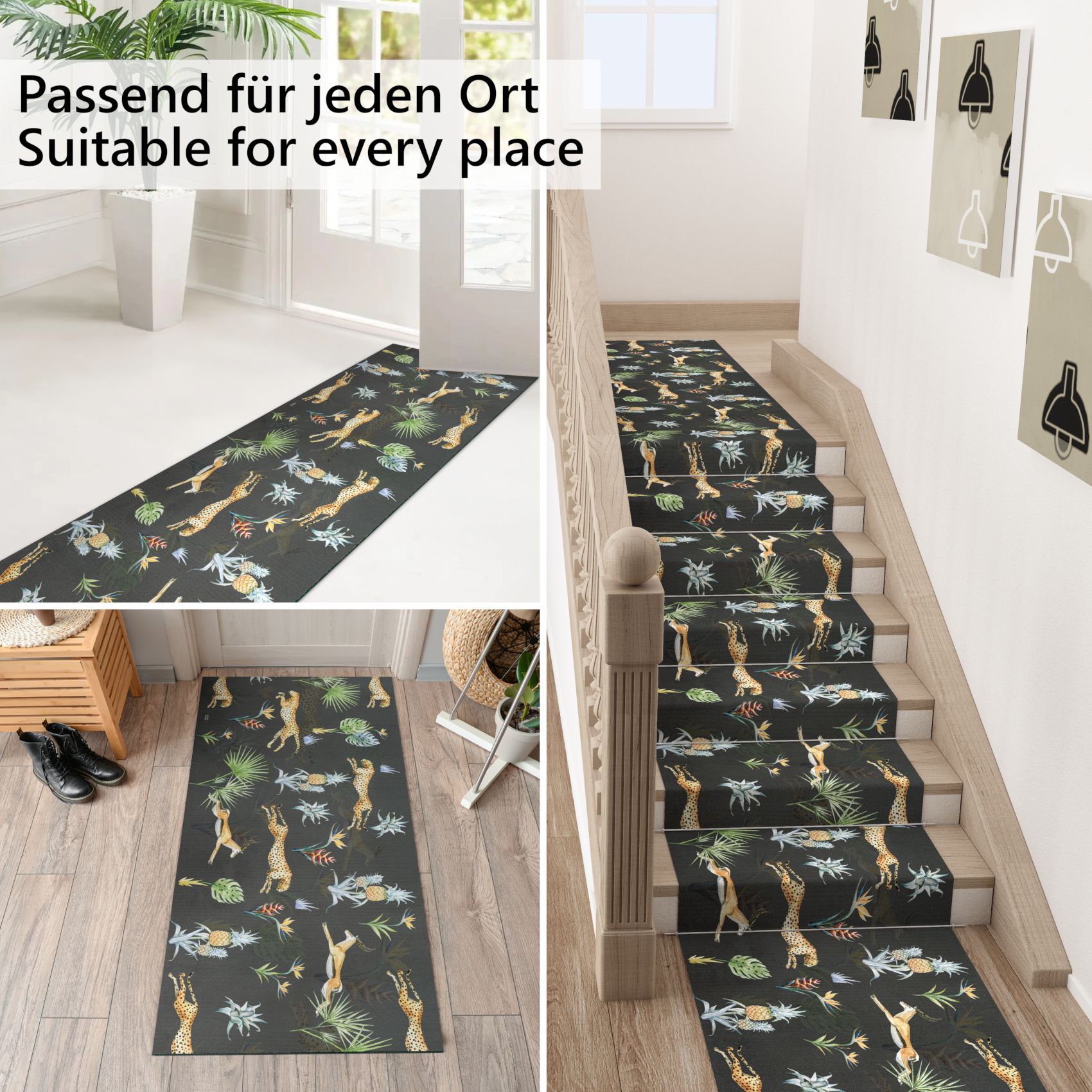 Küchenläufer waschbar Textil + PVC Küchenteppich rutschfest Sprinty Indonesia Mattone Rot 50cm Breit