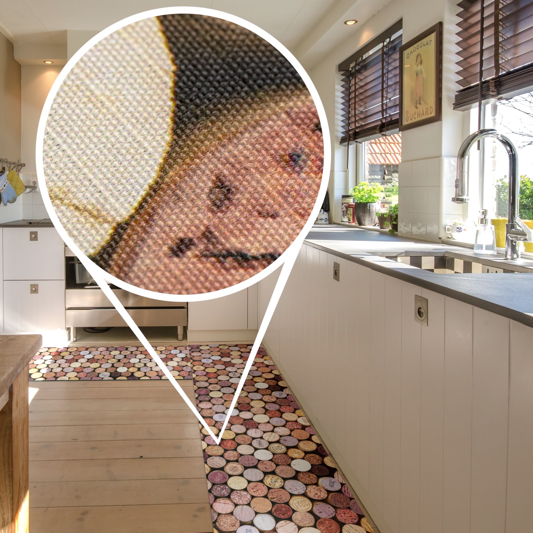 Küchenläufer Küchenteppich Läufer Flur Teppichläufer Sprinty Malaga Mehrfarbig 50cm Breit