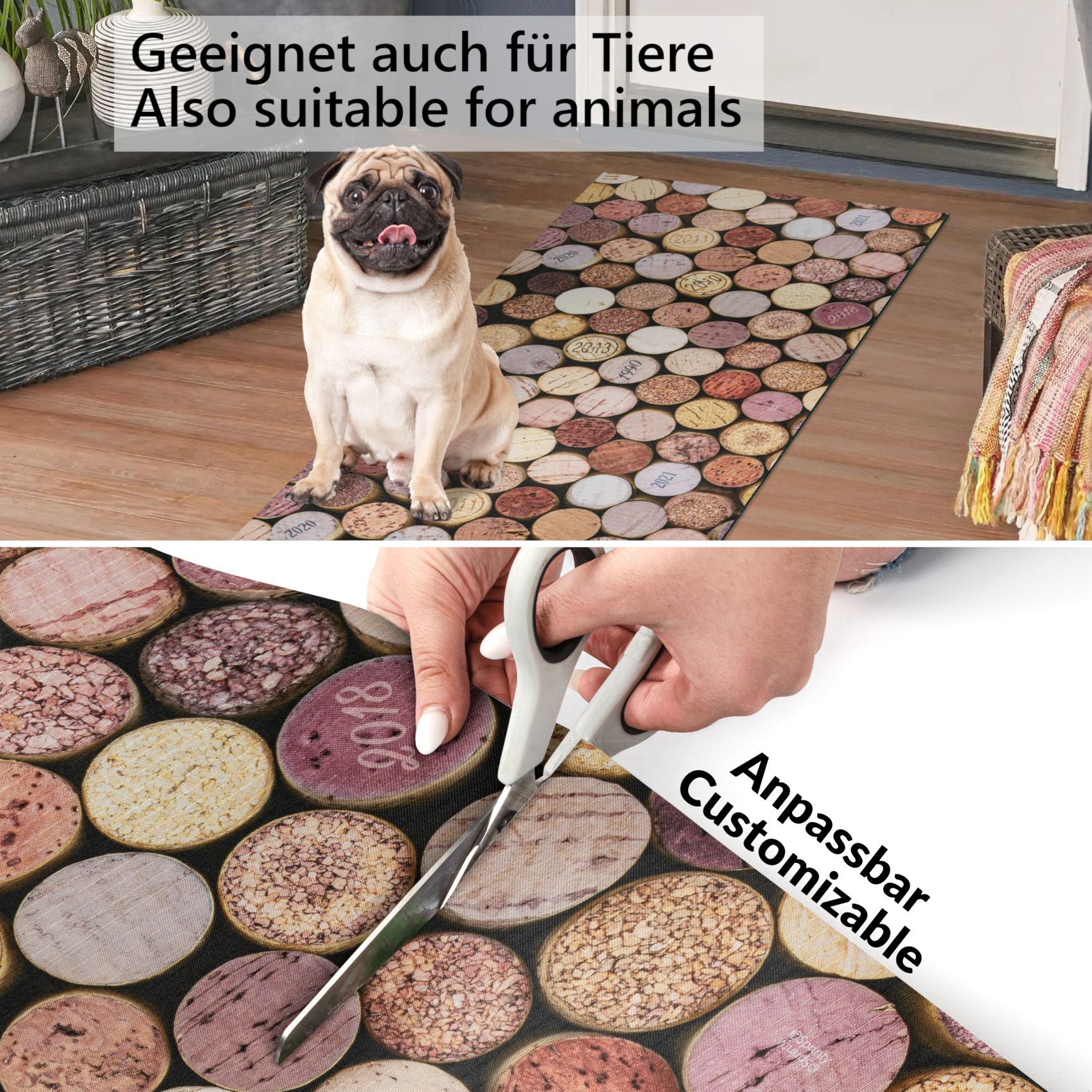 Küchenläufer Küchenteppich Läufer Flur Teppichläufer Sprinty Malaga Mehrfarbig 50cm Breit