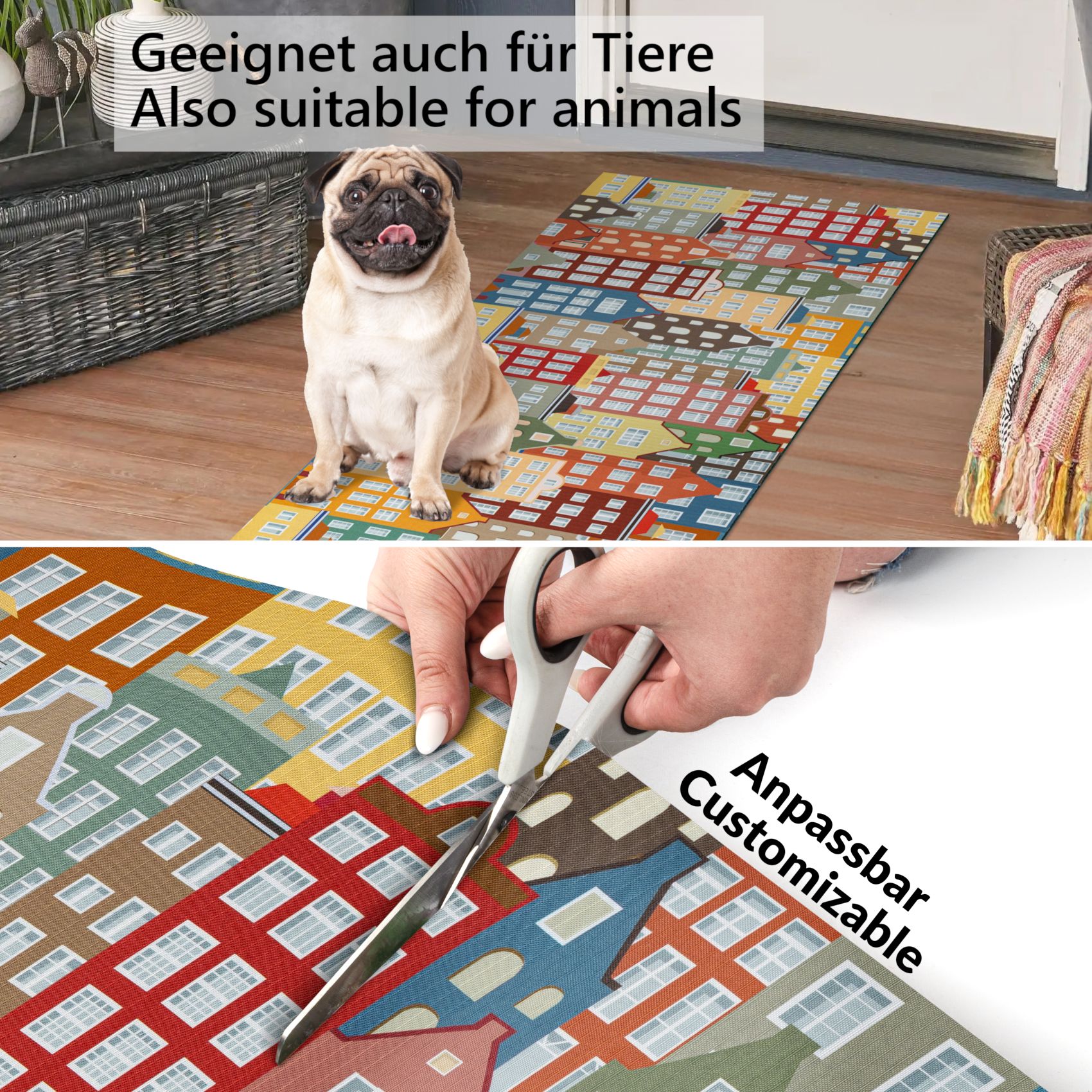 SPRINT40_50-jpg Küchenläufer Küchenteppich Läufer Flur Teppichläufer Sprinty Amsterdam Mehrfarbig 50cm Breit