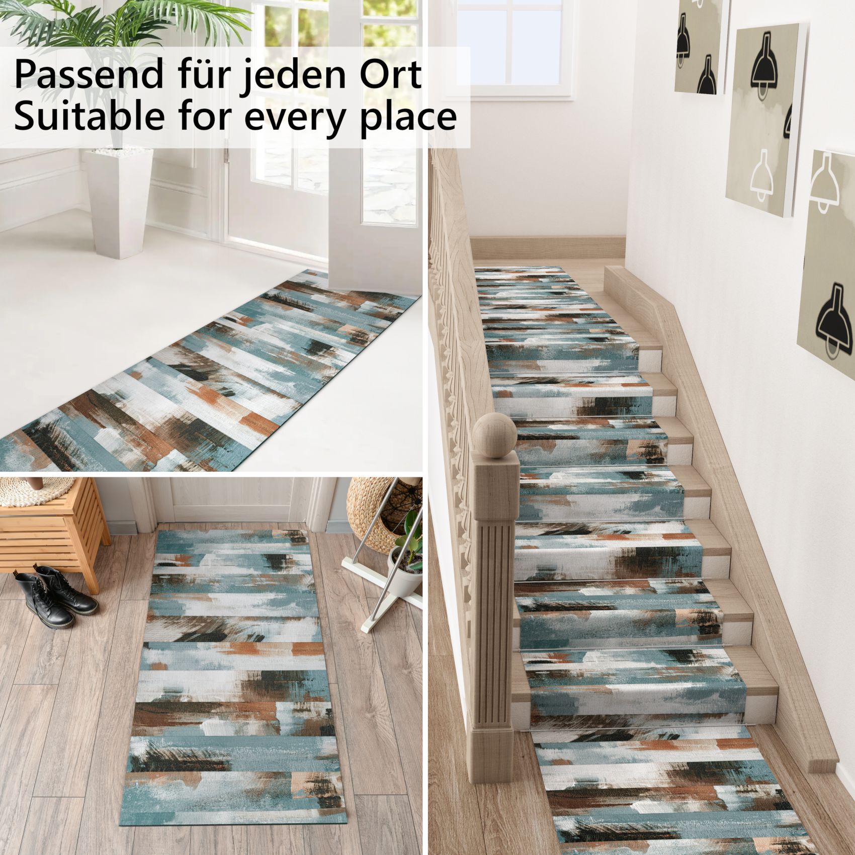 Küchenläufer Küchenteppich Läufer Flur Teppichläufer Sprinty Panarea Mehrfarbig 50cm Breit