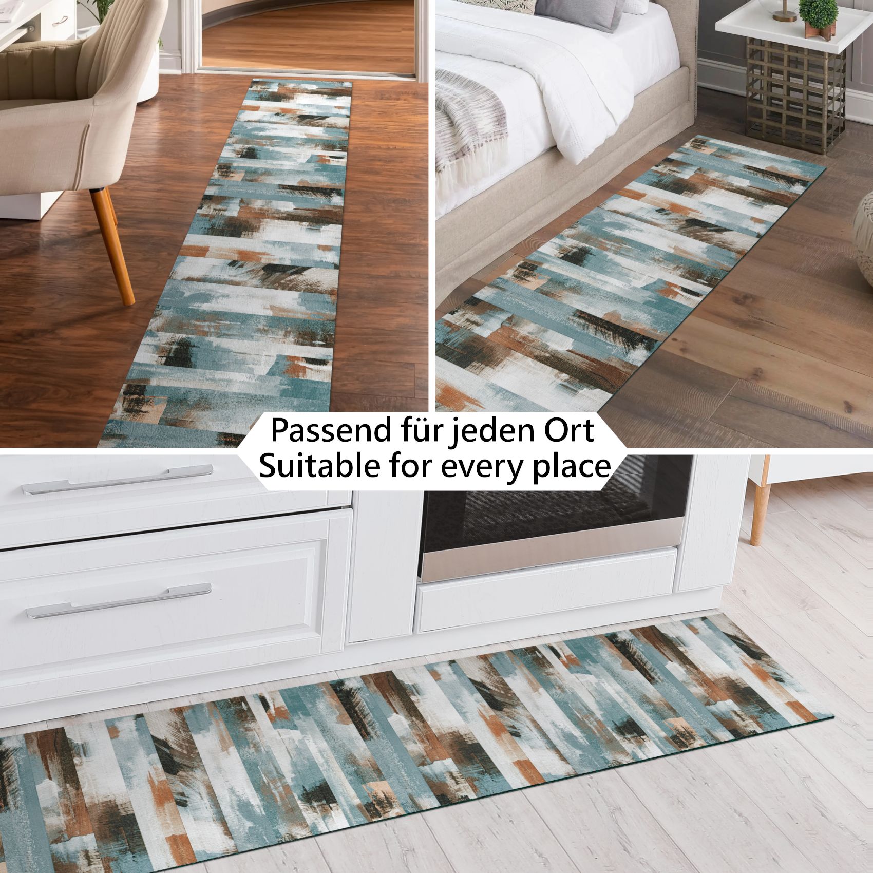 Küchenläufer Küchenteppich Läufer Flur Teppichläufer Sprinty Panarea Mehrfarbig 50cm Breit