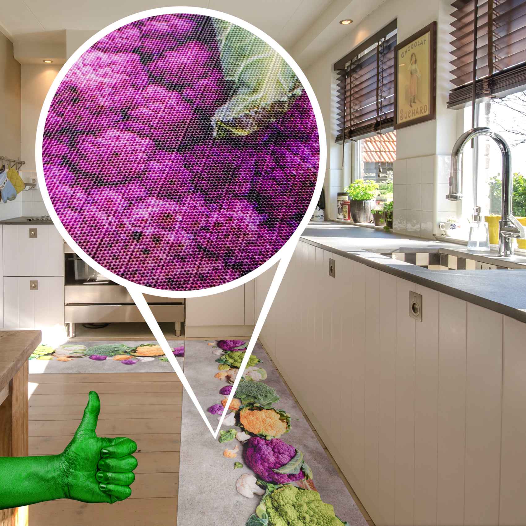 SPRINT48_17W-jpg Küchenläufer Küchenteppich Läufer Flur Teppichläufer Sprinty Cavolfiore 52cm Breite