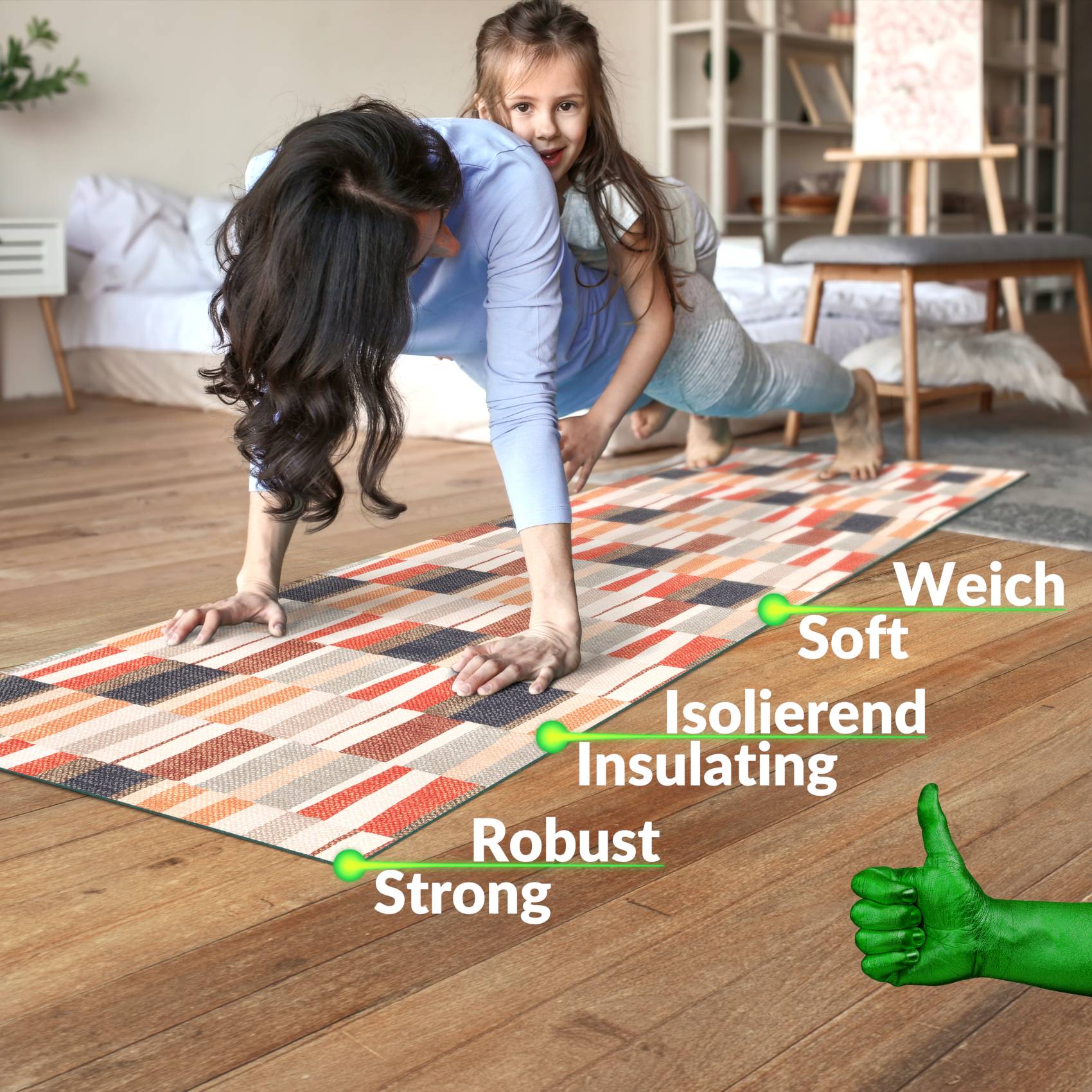 SPRINT73_81a-jpg Küchenläufer waschbar Küchenteppich rutschfest Sprinty Patchwork 52cm Breite