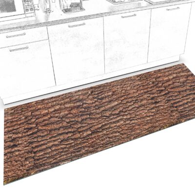 Küchenläufer waschbar Küchenteppich rutschfest Sprinty Baumrinde 52cm Breite