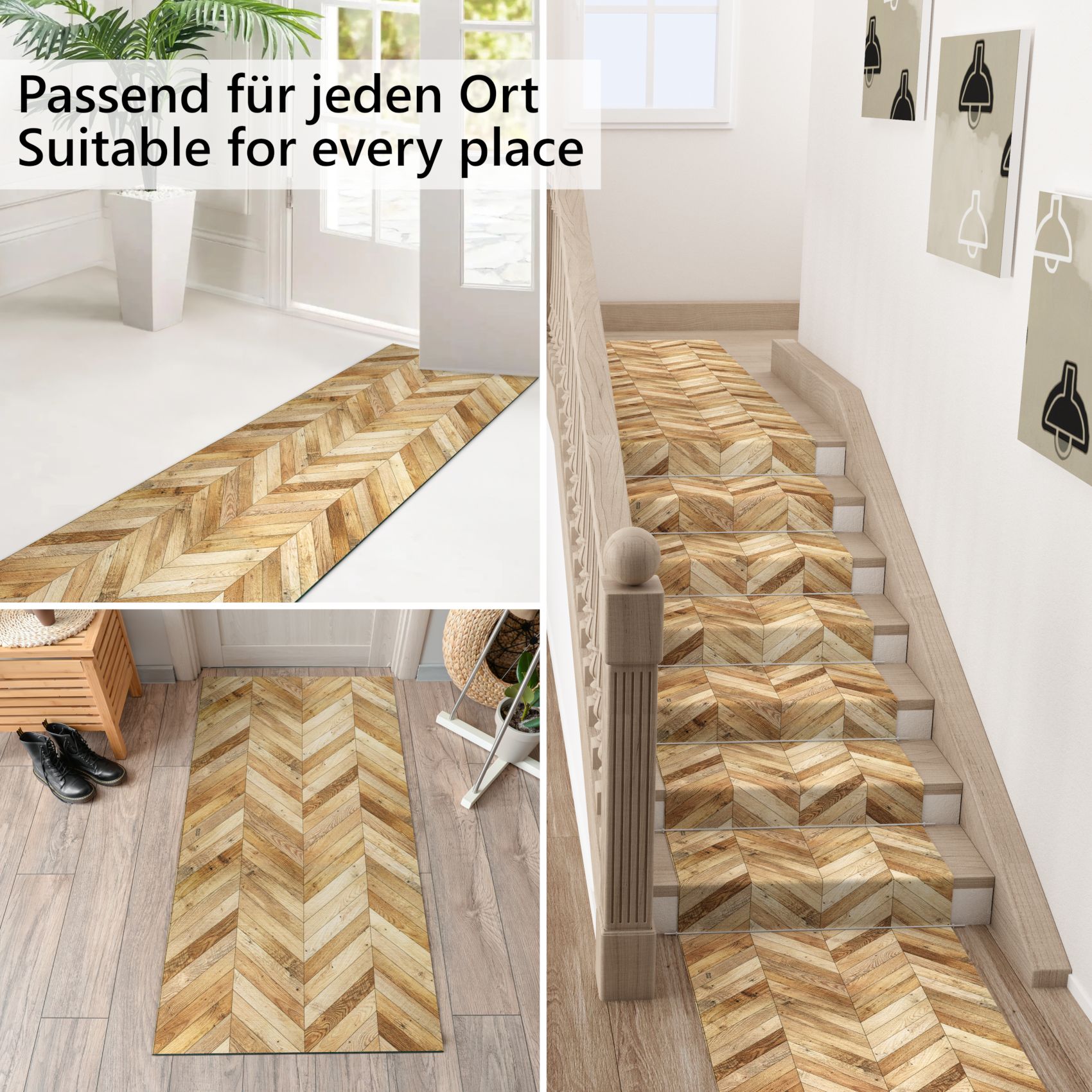 SPRINT80_30-jpg Küchenläufer waschbar Küchenteppich rutschfest Sprinty Parkett 52cm Breite