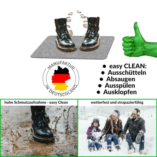 Schmutzfangmatte Fußmatte Fußabtreter STRIBET Mehrfarbig – Grau, 40x60cm