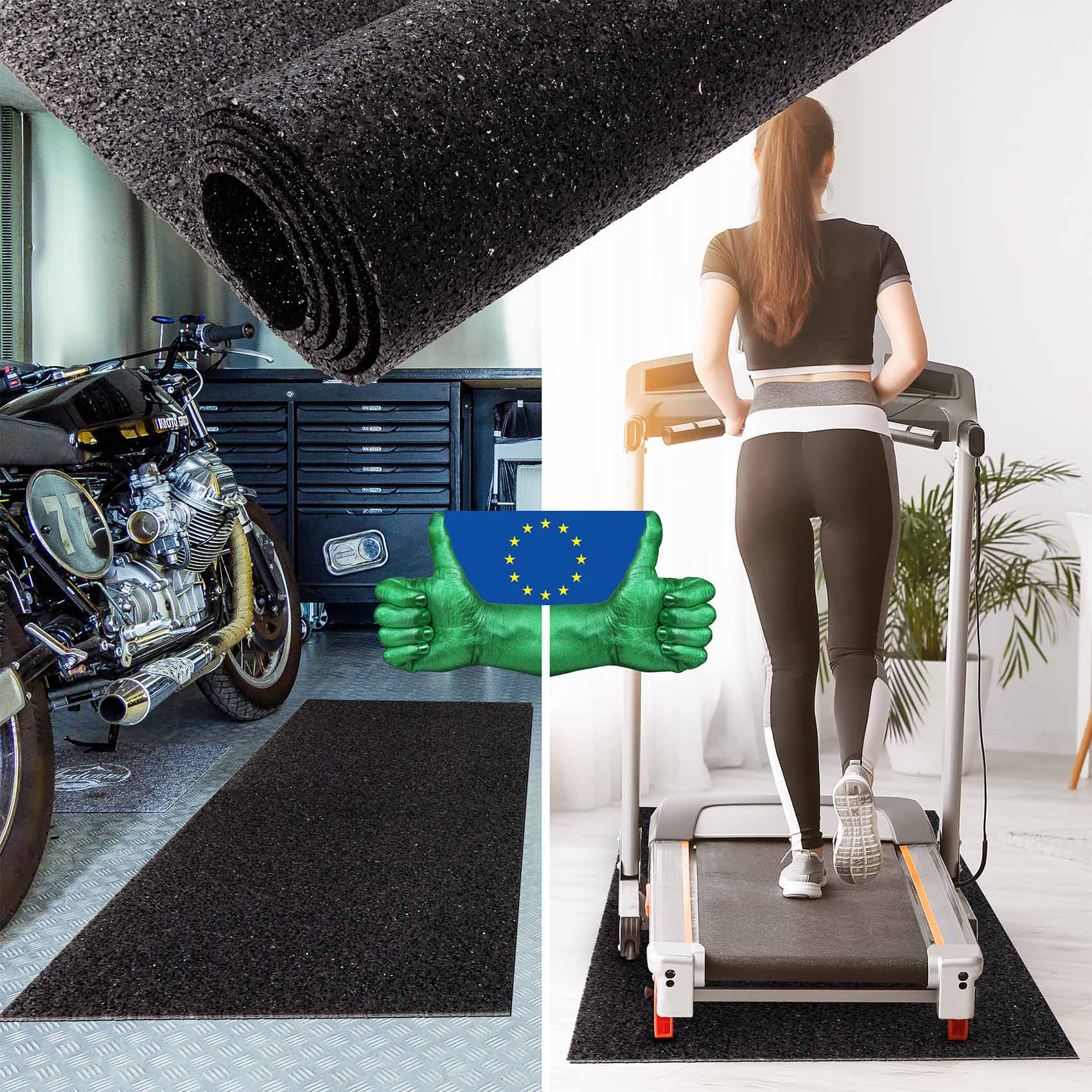 Bautenschutzmatte Bauschutzmatte Antivibrationsmatte 5mm Meterware 80/100cm