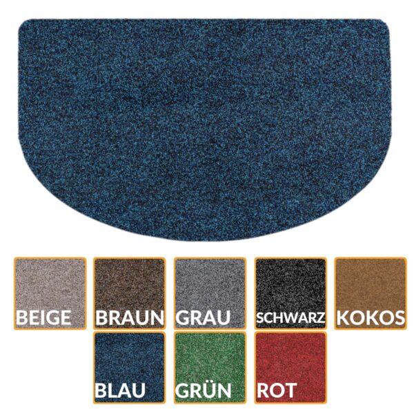Fußmatte Schmutzfangmatte Fußabtreter POET Uni Mehrfarbig – Blau, 45x75cm