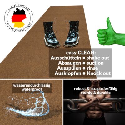 Sauberlaufmatte Schmutzfangmatte Teppichläufer Läufer Flur Innen Außen Eingang POET Breite 100cm Kokos