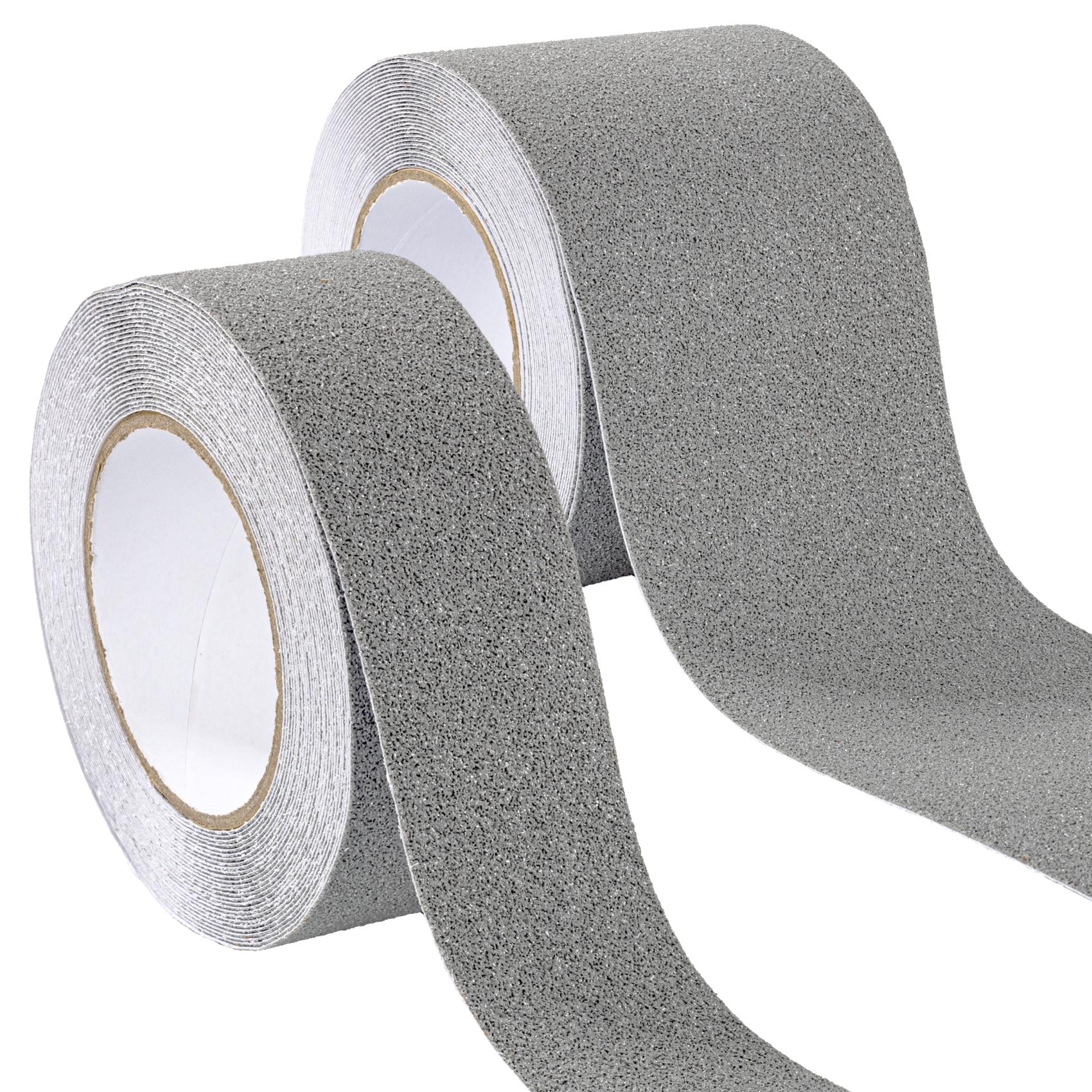 KB-GRAU-05_12 Antirutsch Klebeband selbstklebend anti-rutsch Tape Band Klebestreifen FixoFlex Breite 5 & 10cm Grau 10m Rolle